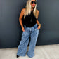 PREORDER: Charlie Cinch Hem Wide Leg Jeans