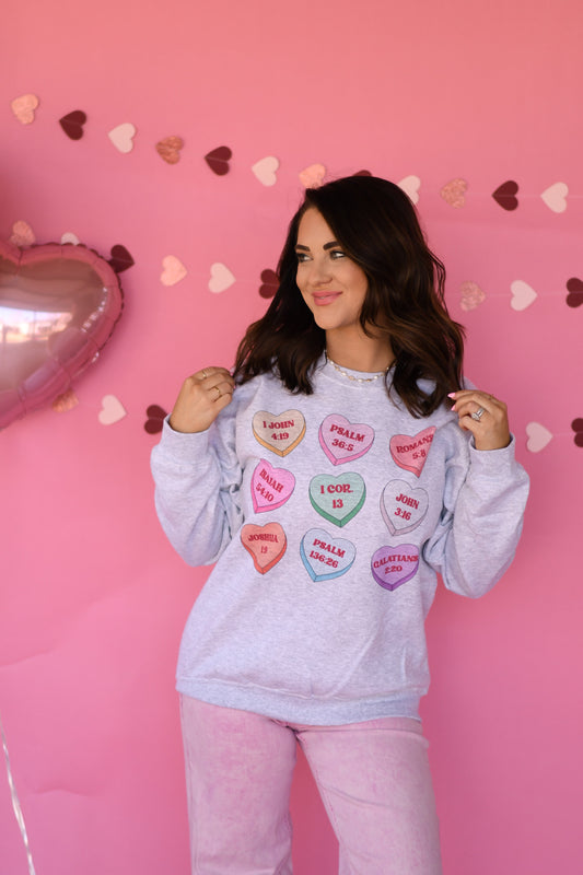 Bible Verses Candy Hearts Tee/Sweatshirt