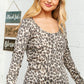 Animal Print Button Front Top