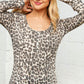 Animal Print Button Front Top