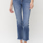 Mid Rise Crop Slim Straight Jeans