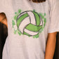 Green Volleyball Splatter Tee