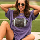 Grape Faux Glitter Football Tee