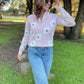 PREORDER: Flower Powered Half Zip Sweater in Four Colors