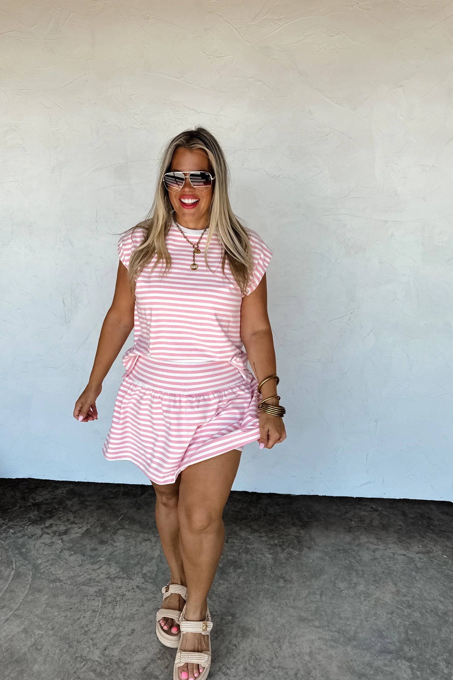 PREORDER: Coastal Stripes Skort Set