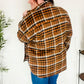 Put Together Rust Plaid & Animal Print Button Down Jacket