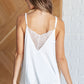 A Gleam in Her Eyes Lace Detail Cami in Ivory