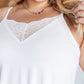 A Gleam in Her Eyes Lace Detail Cami in Ivory