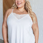 A Gleam in Her Eyes Lace Detail Cami in Ivory