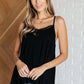 A Gleam in Her Eyes Lace Detail Cami in Black