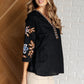 All In Me Embroidered V-Neck Blouse