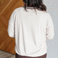 All Out Comfort V-Neck Pullover in Mocha Cream