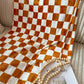 Gold RTS Checkered Throw Blanket