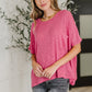 Basically Flowing Dolman Sleeve Top in Hot Pink