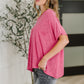 Basically Flowing Dolman Sleeve Top in Hot Pink
