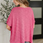 Basically Flowing Dolman Sleeve Top in Hot Pink