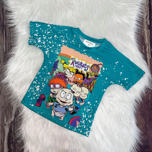 Bleach Splatter T-Shirts-Teal Friends