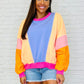 Blockbuster Color Block Pullover in Muted