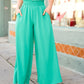 Just Dreaming Emerald Smocked Waist Palazzo Pants