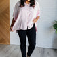 Boxy Striped Button Up in Hot Pink