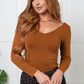 Bring in the Basics Seamless Reversible V-Neck Caramel