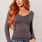 Bring in the Basics Seamless Reversible V-Neck Charcoal