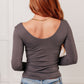 Bring in the Basics Seamless Reversible V-Neck Charcoal