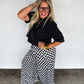 PREORDER: Haddie Wide Leg Checker Pants
