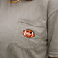 Football Smiley Embroidered Pocket Pick Your Color Tee