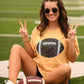 Gold Faux Glitter Football Tee