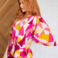 Cali Blouse in Magenta and Mustard Abstract