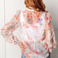 Call Me Back Sheer Floral Button Up Blouse