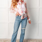 Call Me Back Sheer Floral Button Up Blouse