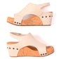 Carley Wedge Sandals in Cream