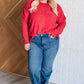 Casual Tuesday Ribbed Knit Sweater in Dark Red