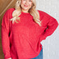 Casual Tuesday Ribbed Knit Sweater in Dark Red