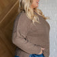 Casual Tuesday Ribbed Knit Sweater in Mocha