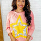 Catch a Star Mixed Print Star Patch Top