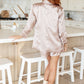 Champagne and Roses Satin Blazer