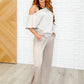Chase the Pace Wide Leg Bottom in Taupe