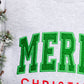 PREORDER: Embroidered Merry Christmas Glitter Applique Sweatshirt