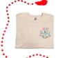 PREORDER: Merry & Bright Embroidered Sweatshirt in Sand