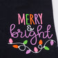 PREORDER: Merry & Bright Embroidered Sweatshirt in Black