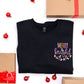 PREORDER: Merry & Bright Embroidered Sweatshirt in Black