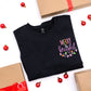 PREORDER: Merry & Bright Embroidered Sweatshirt in Black