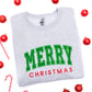 PREORDER: Embroidered Merry Christmas Glitter Applique Sweatshirt