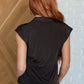 Classic Surplice Front Top in Chocolate