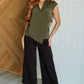 Classic Surplice Front Top in Olive