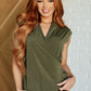 Classic Surplice Front Top in Olive