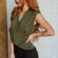 Classic Surplice Front Top in Olive